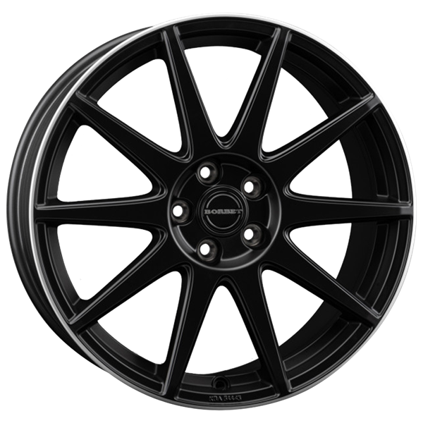 Borbet GTX black matt rim silver 8,00x19 5x112,00 ET40,00