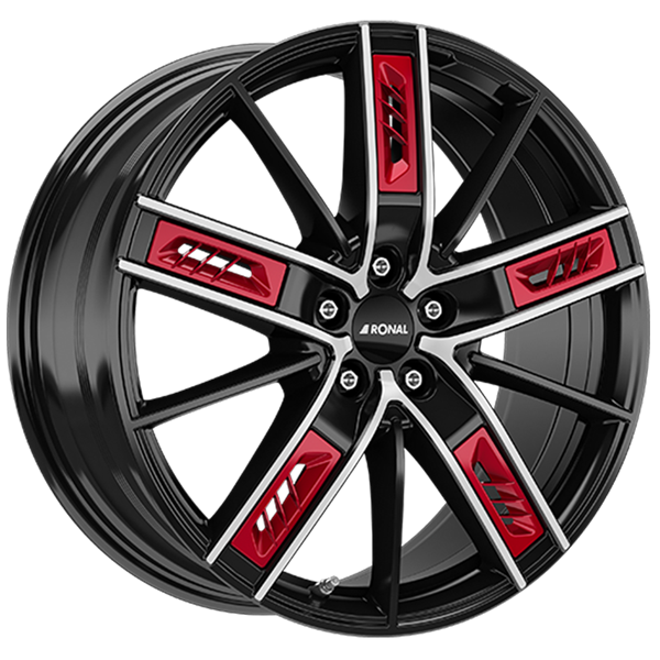 Ronal R67 Jetblack Red Diamond 8,00x18 5x108,00 ET40,00