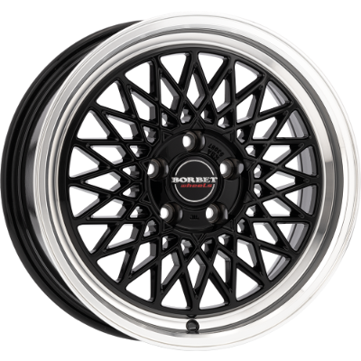 Borbet B black rim polished 7,00x17 4x108,00 ET38,00