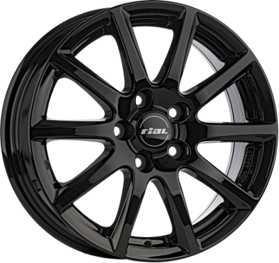 RIAL Milano Black Gloss 6,50x16 5x114,30 ET38,00