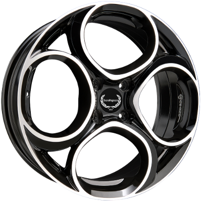 TecnoMagnesio Junior 4 Black Polished 6,50x17 4x108,00 ET32,00